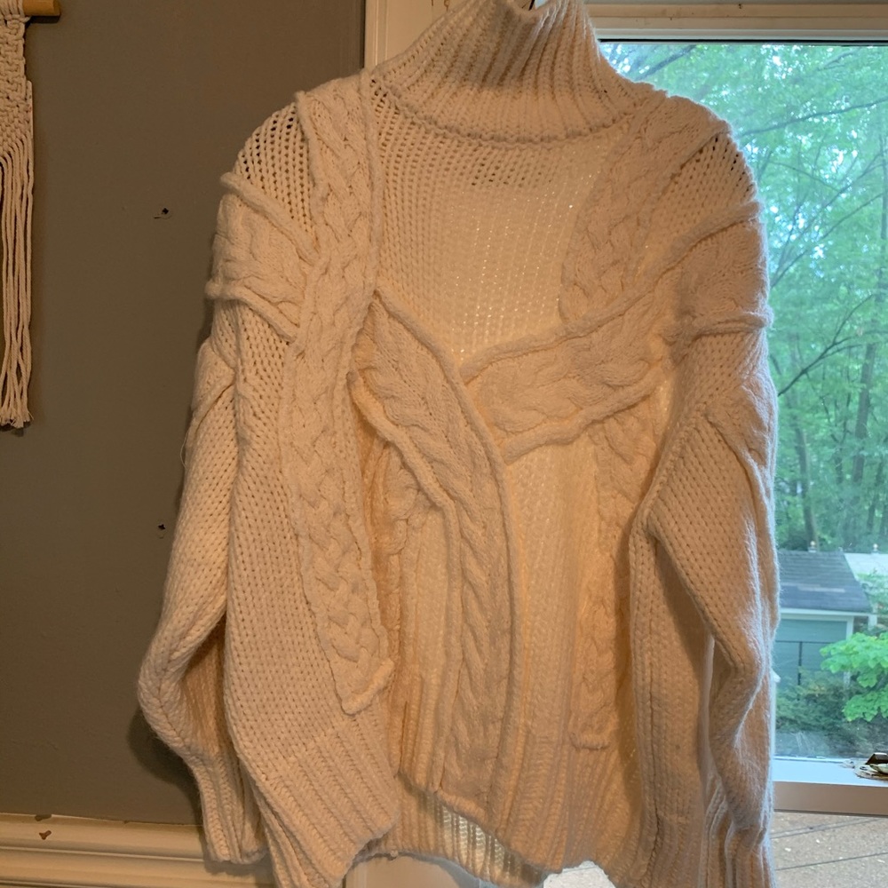 Chunky cable knit sweater